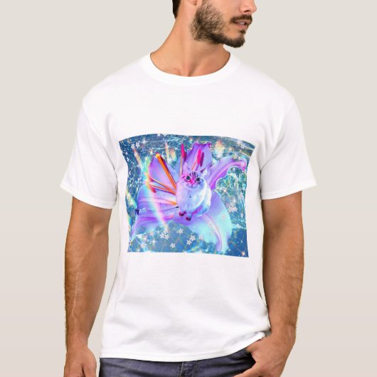 Vaporwave Cat - T-shirt (Voorkant)