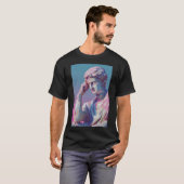 Vaporwave Classical Bust — Neon Gradient Aesthetic T-shirt (Voorkant volledig)