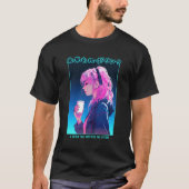 Vaporwave Cyber Anime Girl Japans Esthetisch Punk T-shirt (Voorkant)