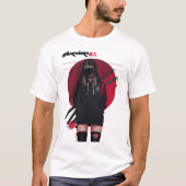 Vaporwave Cyberpunk Samurai Cool Girl  T-shirt (Voorkant)