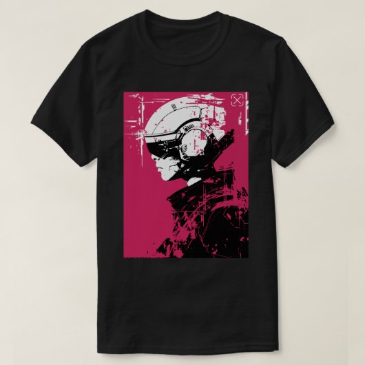 Vaporwave Dystopian Urban Cyberpunk Style T-shirt (Design voorkant)