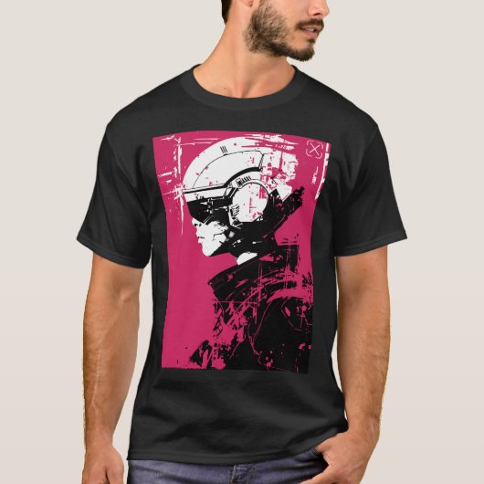 Vaporwave Dystopian Urban Cyberpunk Style T-shirt (Voorkant)