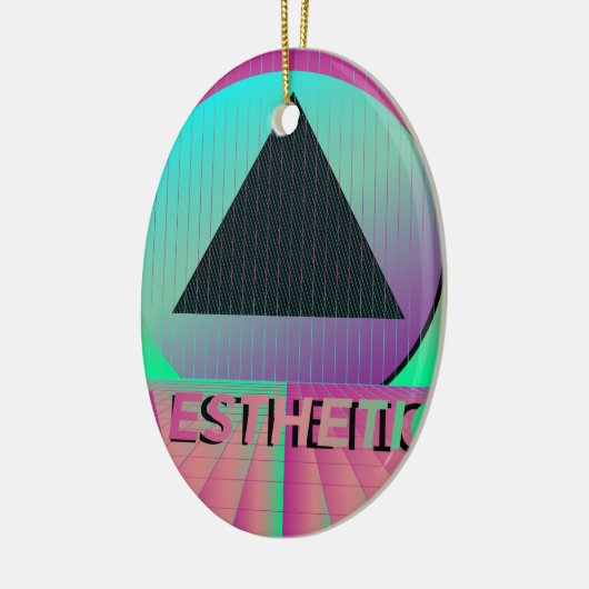 vaporwave esthetiek keramisch ornament (Links)