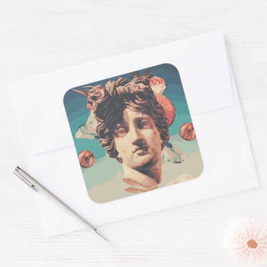 Vaporwave esthetisch beeld Sticker (Envelop)