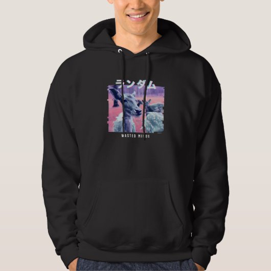 Vaporwave Esthetische Glitch 80s Retro Herten Hoodie (Voorkant)