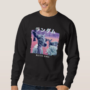 Vaporwave Esthetische Glitch 80s Retro Herten Trui