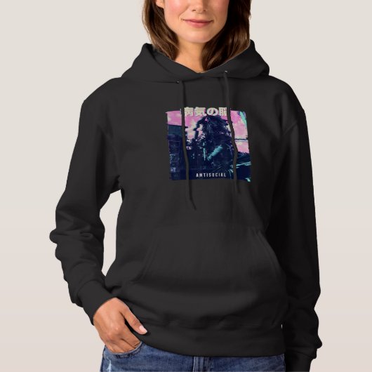Vaporwave Esthetische Glitch 80s Retro Machine Hoodie (Voorkant)