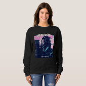 Vaporwave Esthetische Glitch 80s Retro Machine Trui (Voorkant volledig)