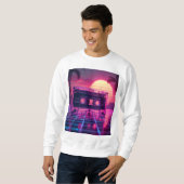 Vaporwave Esthetische Muziekontwerp Trui (Voorkant volledig)