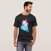 Vaporwave esthetische palmbomen 90s Art Tropical S T-shirt (Voorkant volledig)