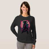 Vaporwave Esthetische Retro Cyberpunk Samurai Shir T-shirt (Voorkant volledig)