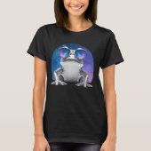 Vaporwave Frog Space Glasses Galaxy Zonnebril Toa T-shirt (Voorkant)