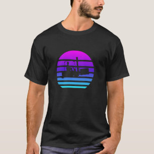 Vaporwave gecertificeerde vorkheftruck open t-shirt