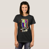 Vaporwave Geen signaal televisie van de Glitch Com T-shirt (Voorkant volledig)