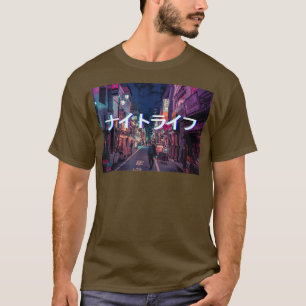 Vaporwave Glitch Outrun Tokyo Night Life Naito Rai T-shirt