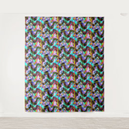 Vaporwave Glitch Streep Wandkleed