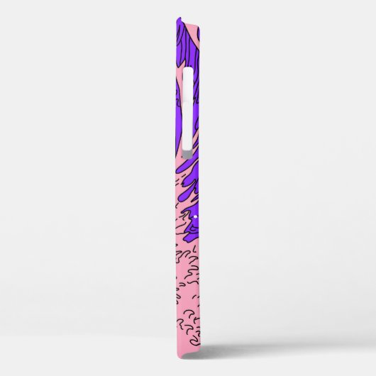 Vaporwave Great Wave: gestileerde oceaankunst Case-Mate iPhone Case (Achterkant / Links)