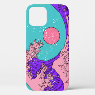 Vaporwave Great Wave: gestileerde oceaankunst Case-Mate iPhone Case