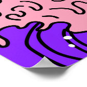 Vaporwave Great Wave: gestileerde oceaankunst Poster (Hoek)