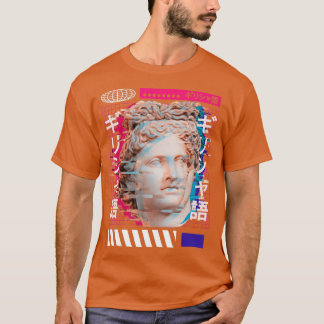 Vaporwave Griekenland Japans Grieks beeld Adonis T-shirt
