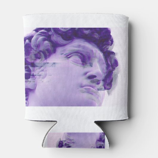 Vaporwave grieks glitch standbeeld blikjeskoeler (Achterkant)