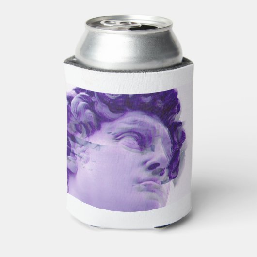 Vaporwave grieks glitch standbeeld blikjeskoeler (Blikje Achterkant)