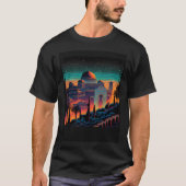Vaporwave Het Alhambra Granada Spanje Retro 80s T-shirt (Voorkant)