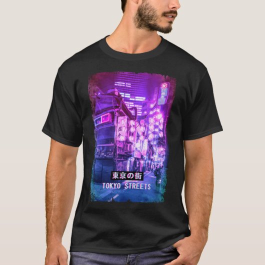 Vaporwave Japan Street Mode Tokyo Streets T-shirt (Voorkant)