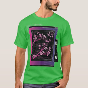 Vaporwave Japan Style Japanse Cherry Blossom Saku T-shirt