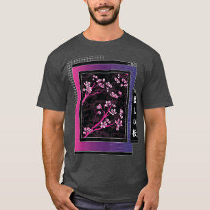 Vaporwave Japanse Cherry Sakura Blossom Aest T-shirt