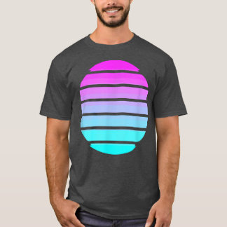 Vaporwave jaren '80 van de 90s Electro Sunrise Pop T-shirt