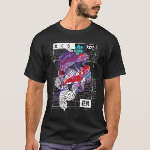 Vaporwave Koi Fish Japan Sakura Carp Breeder T-shirt