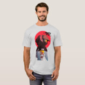 Vaporwave Modern Urban Cybperunk Style Samurai  T-shirt (Voorkant volledig)