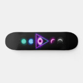 Vaporwave Moon Persoonlijk Skateboard (Horizontaal)
