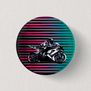 Vaporwave Moto-Button Ronde Button 3,2 Cm