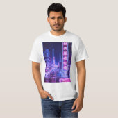 Vaporwave Night City T-shirt (Voorkant volledig)