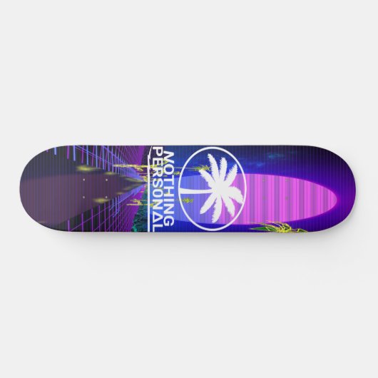 Vaporwave Palm Trees Skateboard (Horizontaal)