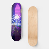 Vaporwave Palm Trees Skateboard (Voorkant)