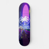 Vaporwave Palm Trees Skateboard (Voorkant)
