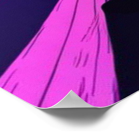 Vaporwave psychedelische woestijn weg scene. Bewer Poster (Hoek)