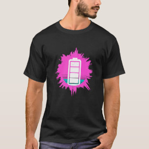 Vaporwave Retro 1980s 1990s Otaku Battery Full T-shirt