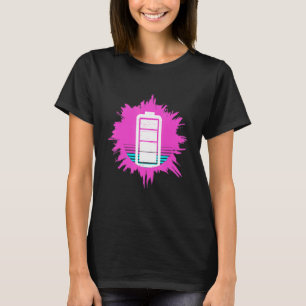 Vaporwave Retro 1980s 1990s Otaku Battery Full T-shirt