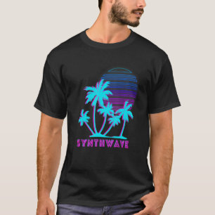 Vaporwave Retro 1980s 1990s Otaku Synthwave Palm T-shirt