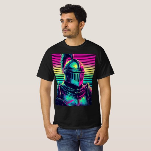 vaporwave ridder t-shirt (Voorkant volledig)