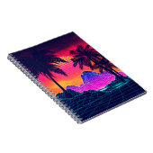 Vaporwave rocks and palm trees notitieboek (Rechterzijde)