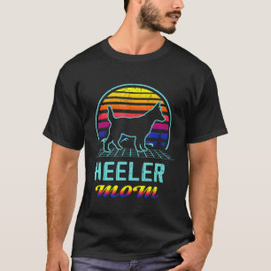 Vaporwave Rode Blue Heeler Moeder Australische Run T-shirt