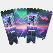 Vaporwave Roller Schaats verjaardagsfeestje Bedankdoosjes (Ongevouwen)