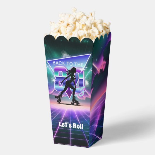 Vaporwave Roller Schaats verjaardagsfeestje Bedankdoosjes (Popped)