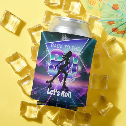 Vaporwave Roller Schaats verjaardagsfeestje Blikjeskoeler (Insitu Zomer)