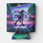 Vaporwave Roller Schaats verjaardagsfeestje Blikjeskoeler (Voorkant)